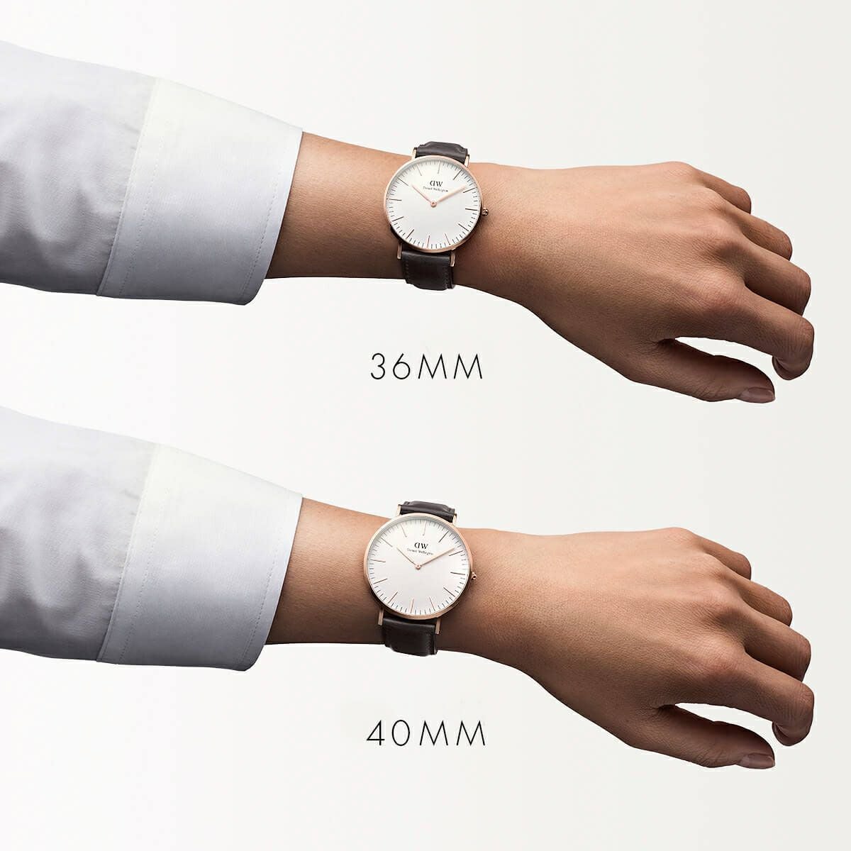 Daniel wellington 40mm 新品 未使用 腕時計 ホワイト Iconic Link Automatic Silver