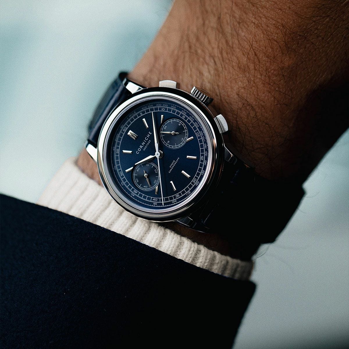 Corniche ヘリテージ　クロノグラフ CRN016A CORNICHE / コーニッシュ ヘリテージ Heritage クロノグラフ ブルー