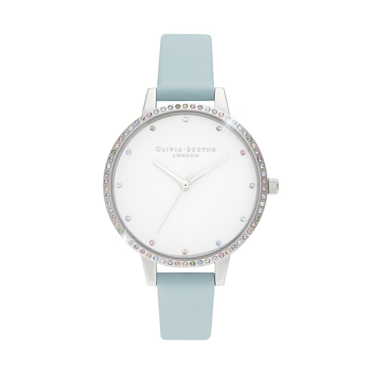 Olivia Burton / オリビア・バートン レインボー レインボー ベゼル ターコイズ ＆ シルバー 34mm ▲の公式ECサイト掲載画像