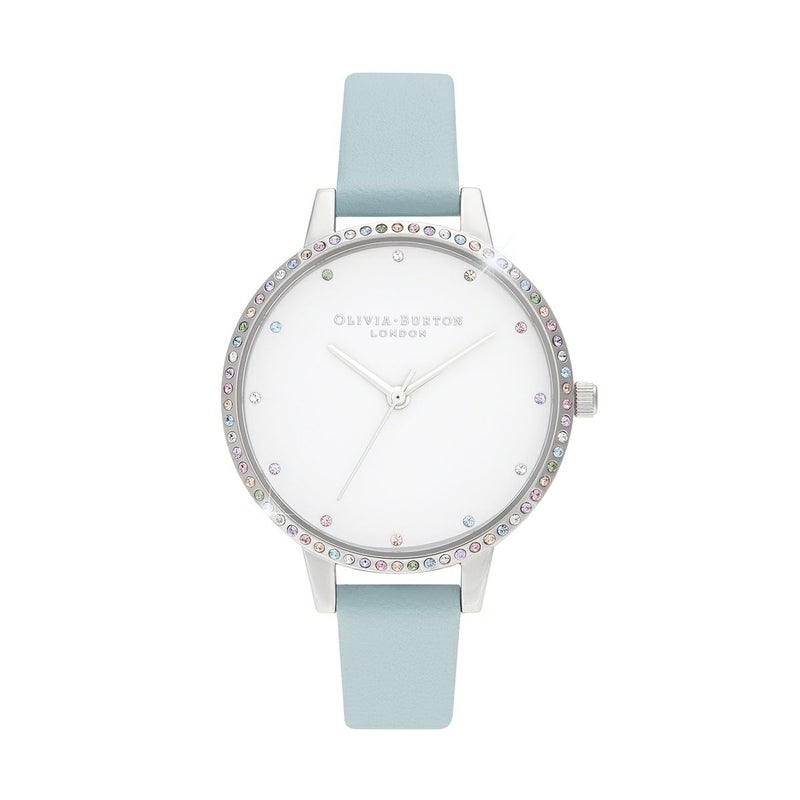 Olivia Burton / オリビア・バートン レインボー レインボー ベゼル ターコイズ ＆ シルバー 34mm ▲の公式ECサイト掲載画像