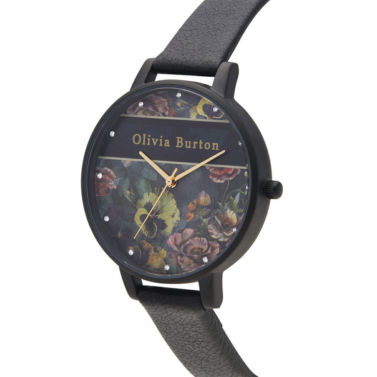 オリビア・バートン ヴァースティ マットブラック ＆ ゴールド ディティールズ 38mm 商品詳細画像
