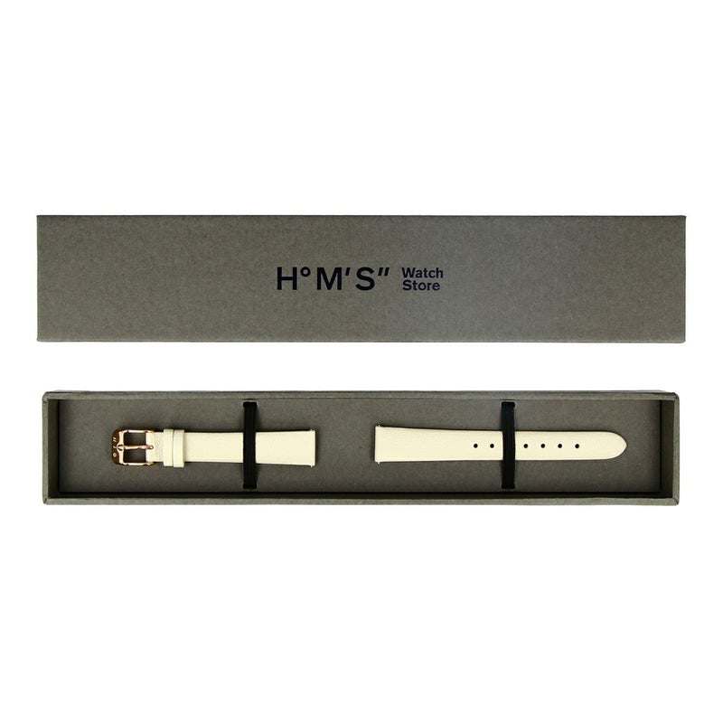 HMS WatchStoreオリジナル替えベルト レザー 幅14mm クリーム ローズゴールド 商品詳細画像