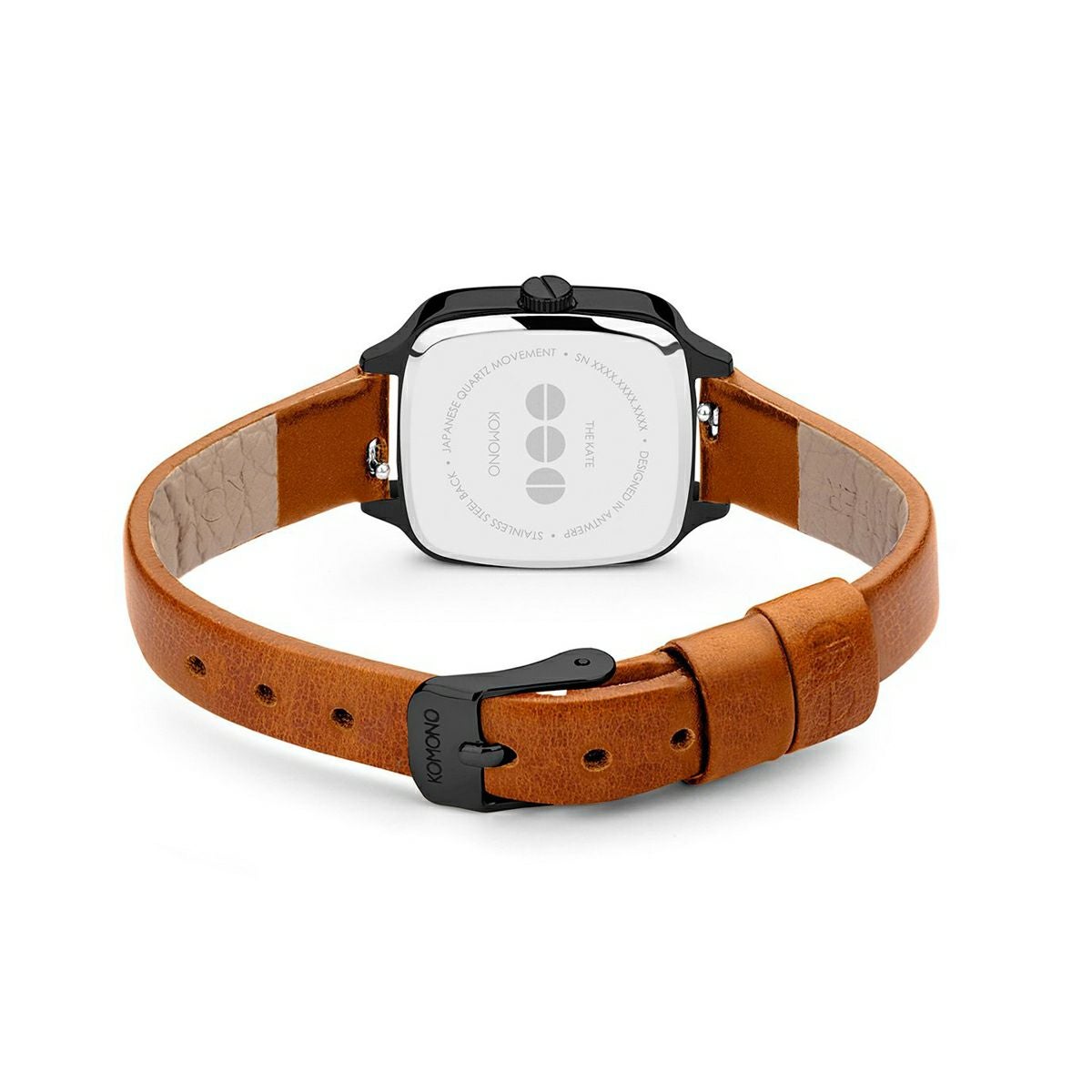 KOMONO / コモノ ケイト ブラック コニャック レディース腕時計 | H