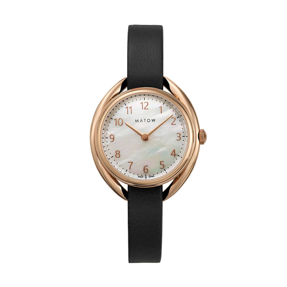 MATOW / マトウ Shiki ラウンド ローズゴールド 黒花 ブラックメッシュ