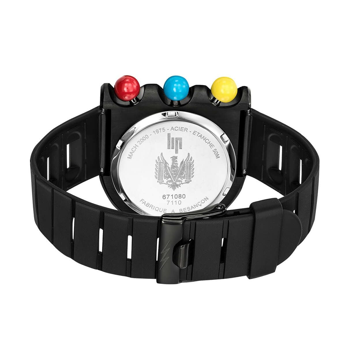 LIP / リップ マッハ 2000 クロノ ブラック ラバー メンズ腕時計 | H