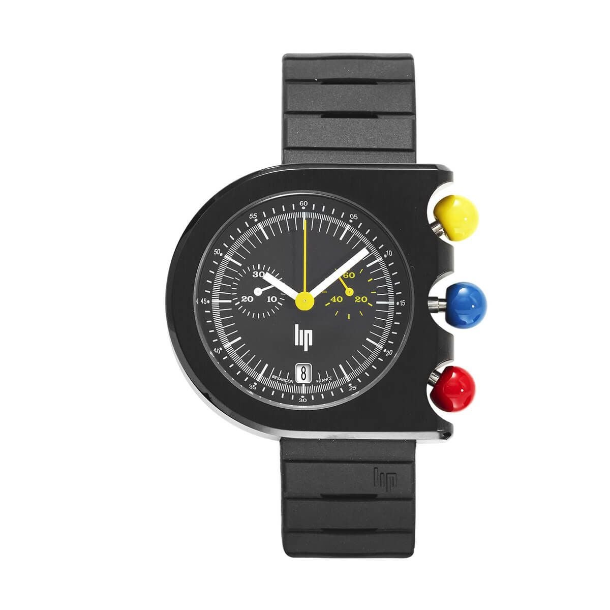 LIP / リップ マッハ 2000 クロノ ブラック ラバー メンズ腕時計 | H