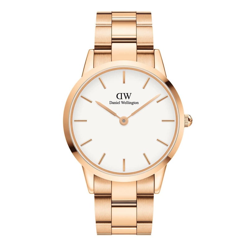 Daniel Wellington / ダニエルウェリントン アイコニックリンク 40mm ローズゴールド ホワイトの公式ECサイト掲載画像