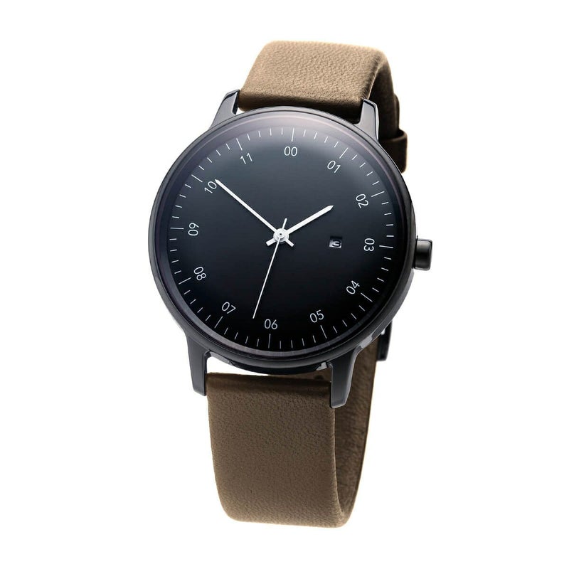 sazare / さざれ SK01 SS ブラック ミラー フィニッシュ ブラックダイヤル ベージュ カウレザーの公式ECサイト掲載画像