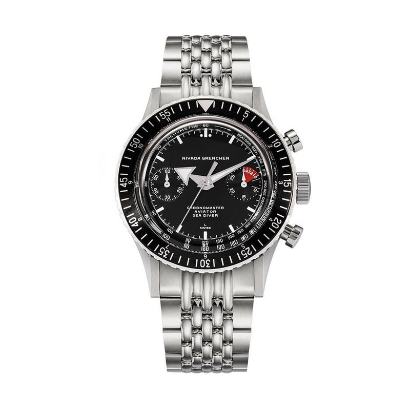 Nivada Grenchen /ニバダ グレンヒェン クロノマスター ホワイトブロードアロー マニュアル ライスブレスレットの公式ECサイト掲載画像