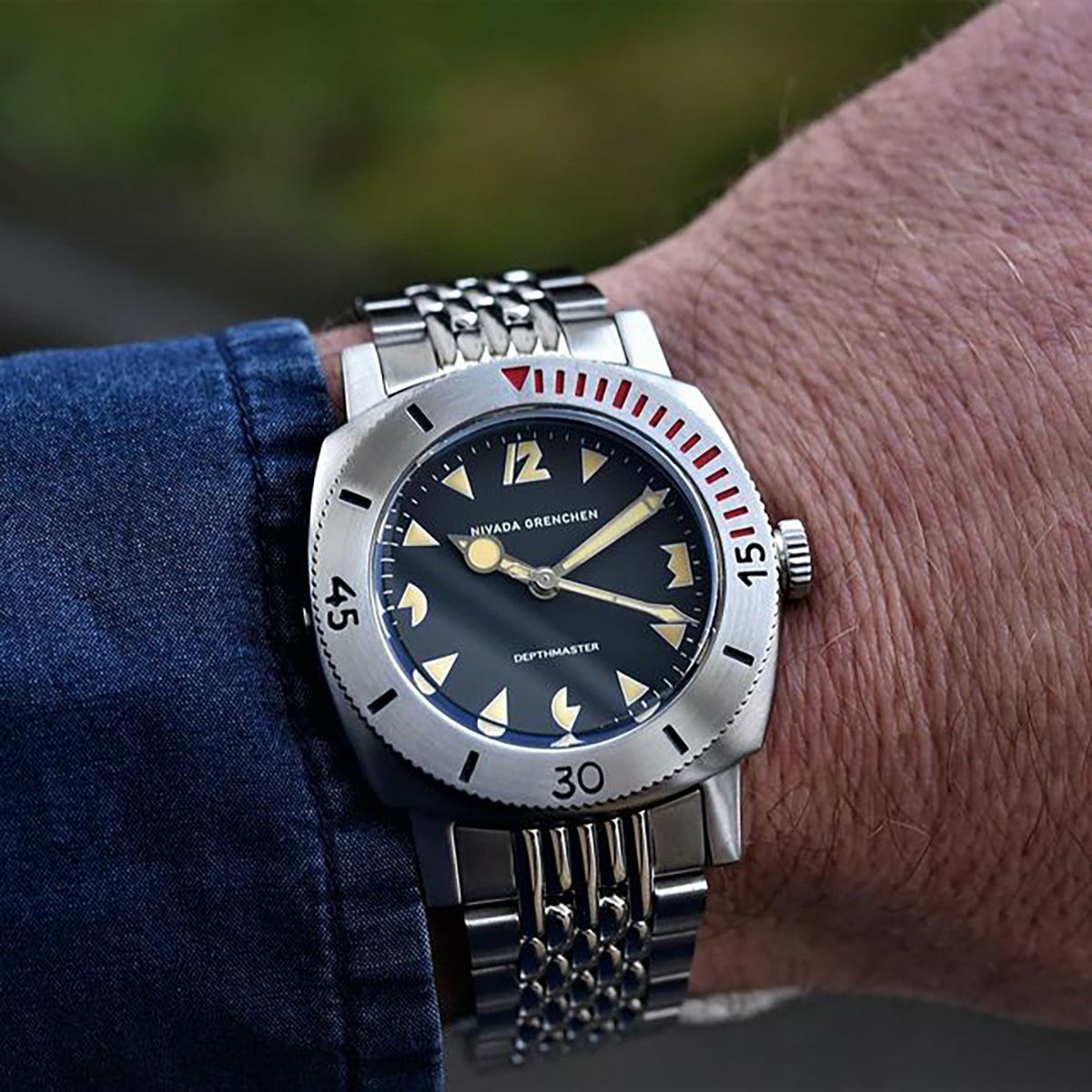 【希少・限定品】ニバダ・グレンヒェン × デプスマスター パックマン Nivada Grenchen / ニバダ グレンヒェン デプスマスター パックマン