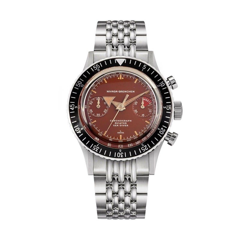 Nivada Grenchen /ニバダ グレンヒェン クロノマスター ブロードアロー トロピカル マニュアル ライスブレスの公式ECサイト掲載画像