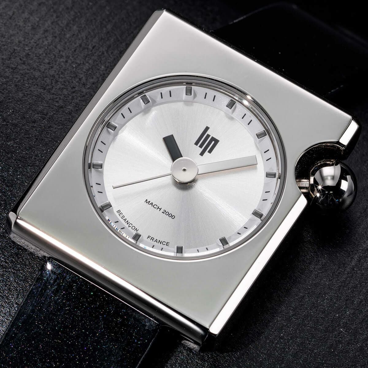 LIP / リップ マッハ 2000 ミニ スクエア シルバー ブラックレザー