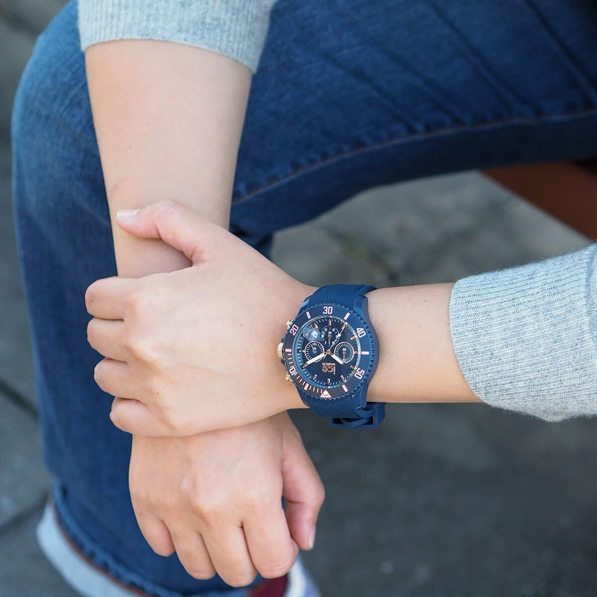 ICE-WATCH / アイスウォッチ ICE chrono ダークブルー ローズゴールド