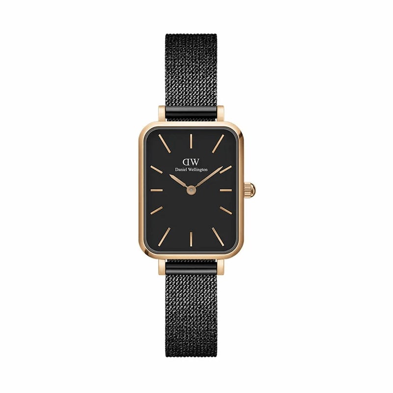 Daniel Wellington / ダニエルウェリントンクアドロ アッシュフィールド ブラック/ブラック 20mmの公式ECサイト掲載画像