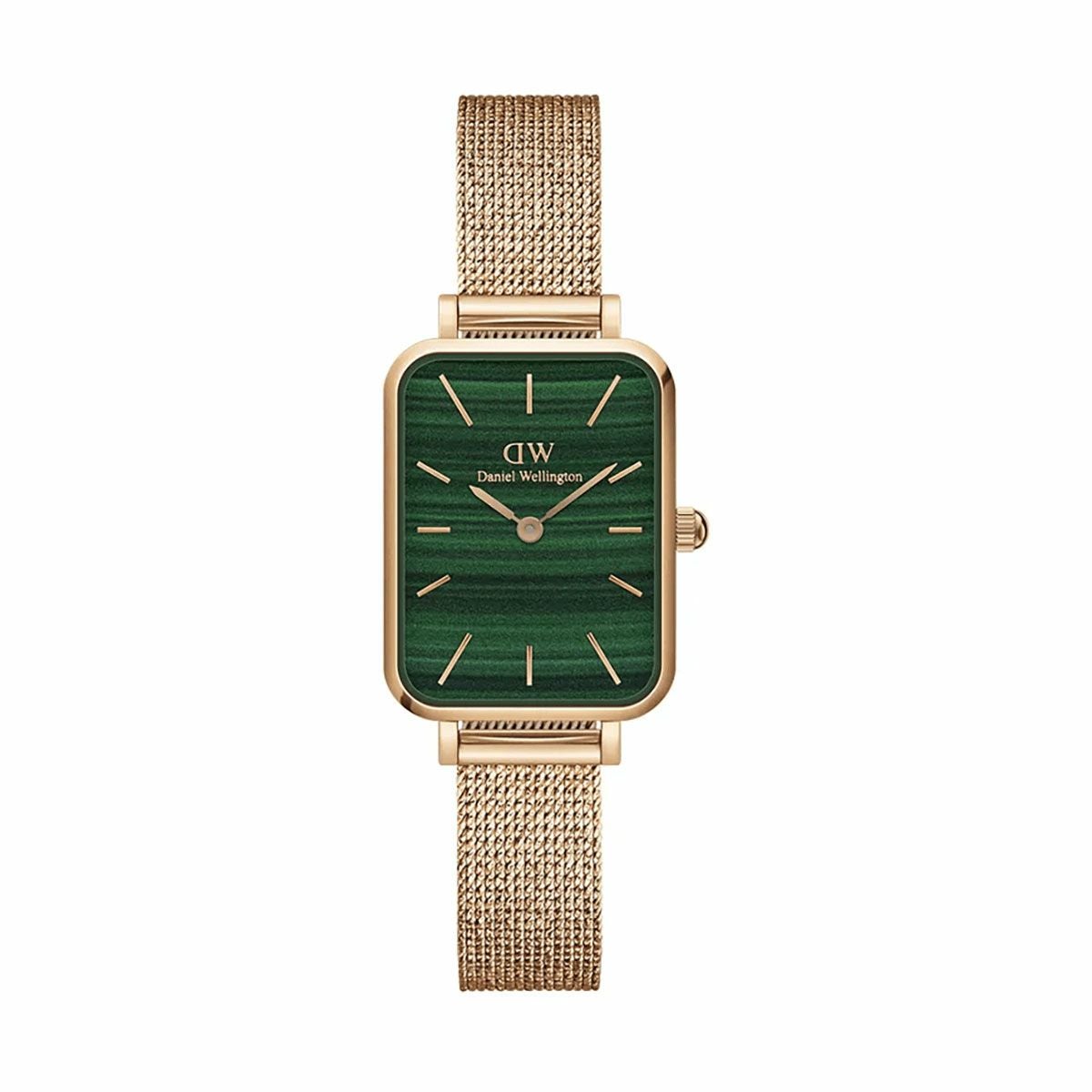 Daniel Wellington / ダニエルウェリントンクアドロ メルローズ ローズゴールド/グリーンマラカイト 20mmの公式ECサイト掲載画像
