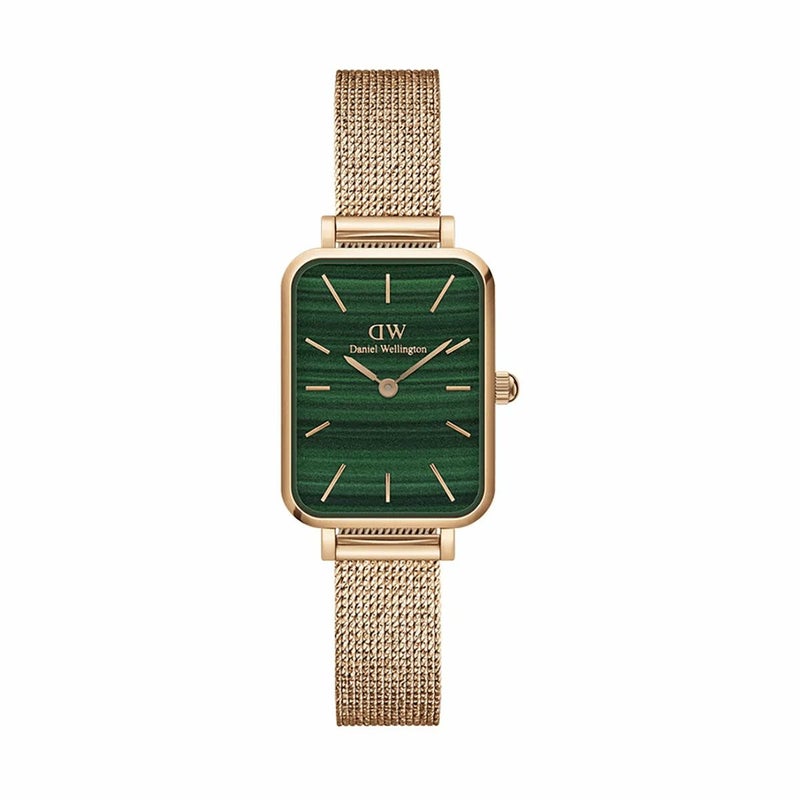Daniel Wellington / ダニエルウェリントンクアドロ メルローズ ローズゴールド/グリーンマラカイト 20mmの公式ECサイト掲載画像