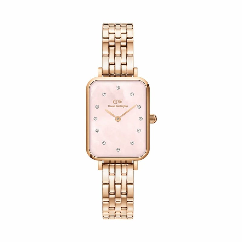 Daniel Wellington / ダニエルウェリントンクアドロ ルミネ 5リンク メルローズ ローズゴールド ピンクマザーオブパールの公式ECサイト掲載画像