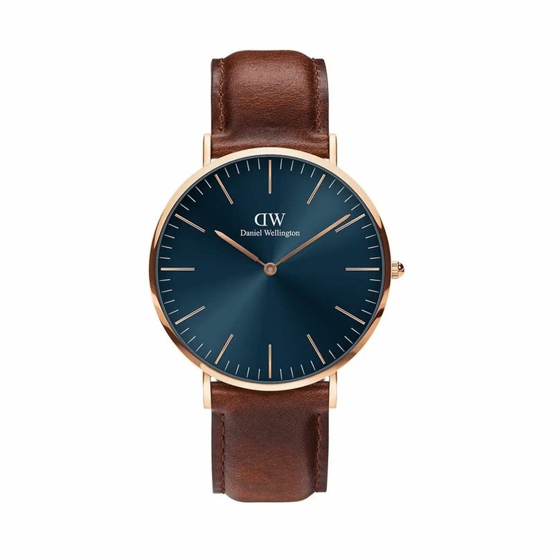 Daniel Wellington / ダニエルウェリントンクラシック 40mm セイントモーズ ローズゴールド アークティックブルーの公式ECサイト掲載画像