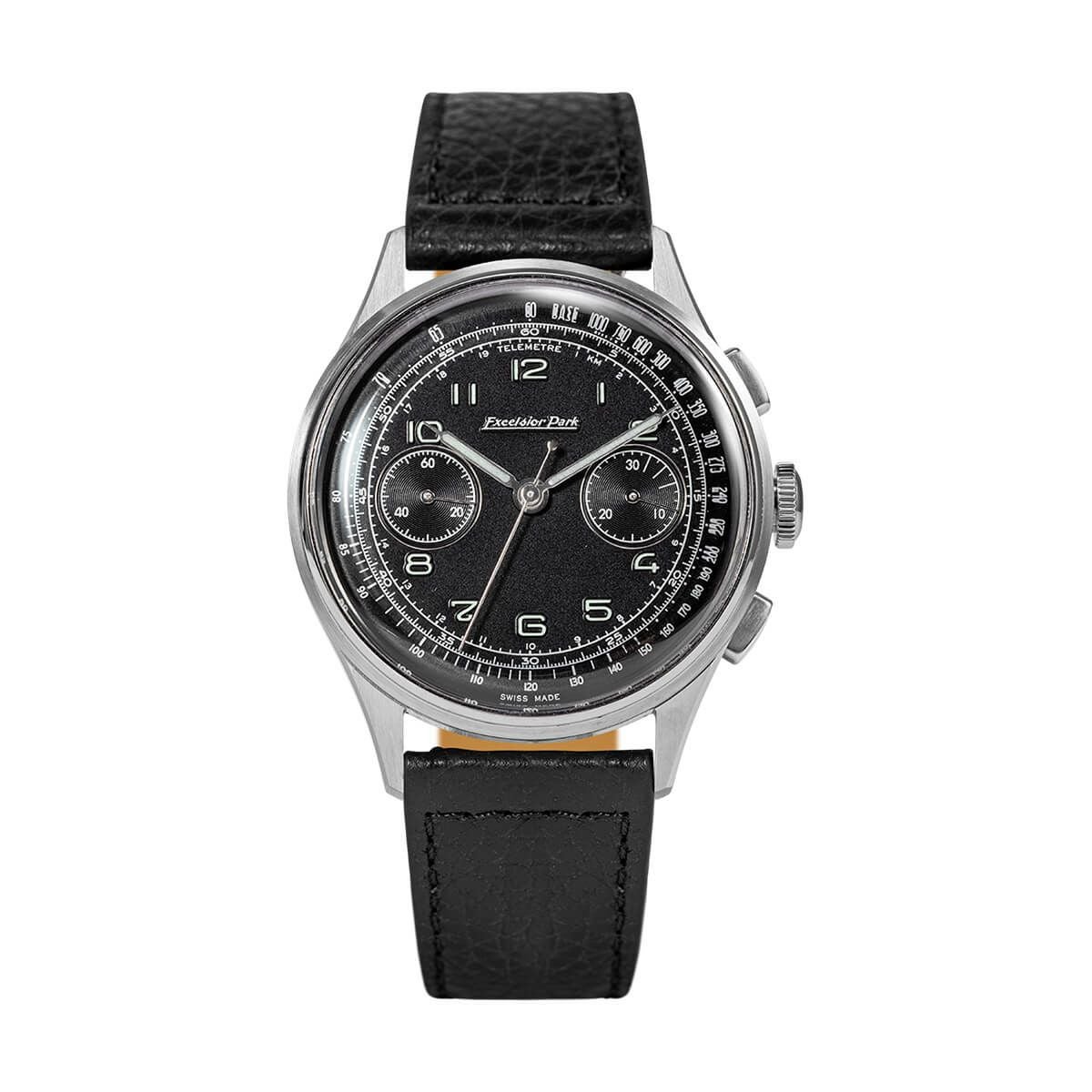 Excelsior Park エクセルシオパーク EP95003 ブラックダイヤル ブラックレザーベルトの公式ECサイト掲載画像
