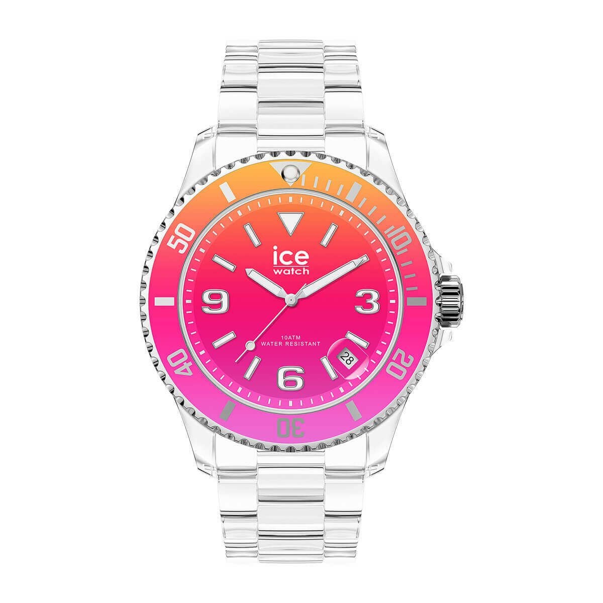 ICE-WATCH / アイスウォッチ ICE clear sunset - アイスクリアサンセット ピンク（スモール）の公式ECサイト掲載画像