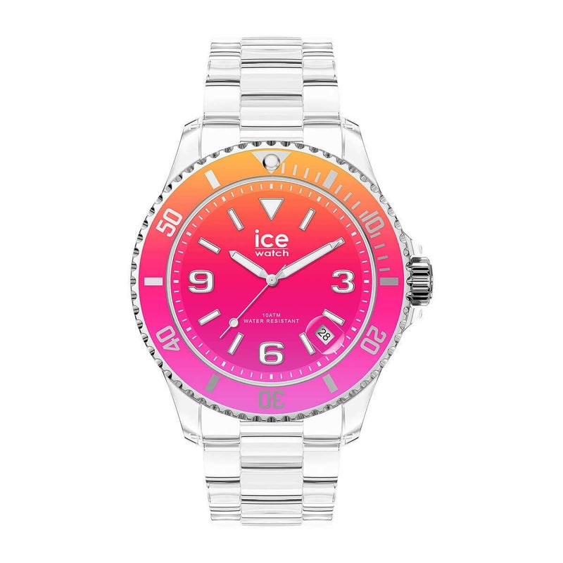 ICE-WATCH / アイスウォッチ ICE clear sunset - アイスクリアサンセット ピンク（スモール）の公式ECサイト掲載画像