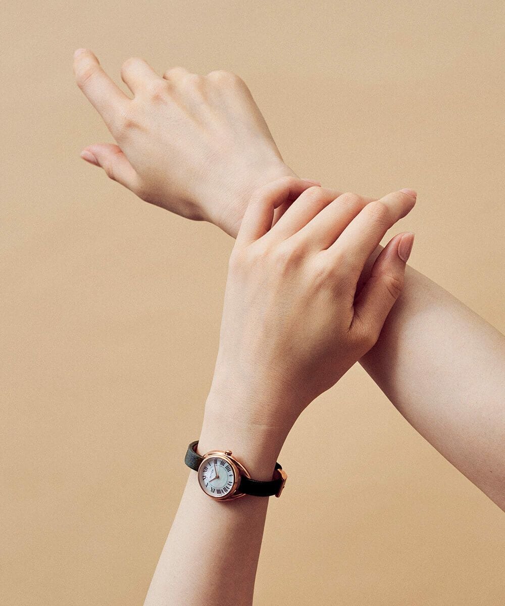 MATOW / マトウ Shiki ラウンド ローズゴールド 白亜 NATSU ユーカリ