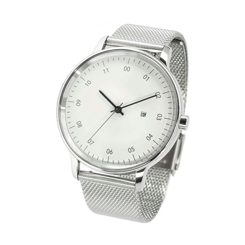 sazare / さざれ SK01 SS シルバー ミラー フィニッシュ ホワイトダイヤル シルバーメッシュの公式ECサイト掲載画像