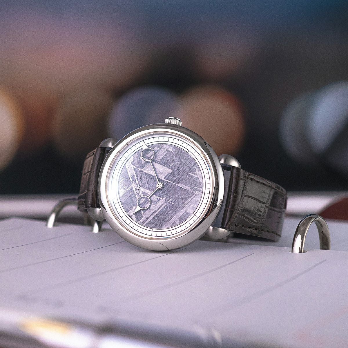 月詠 by 松下庵クロコダイルレザーストラップ メンズ腕時計 | H°M'S