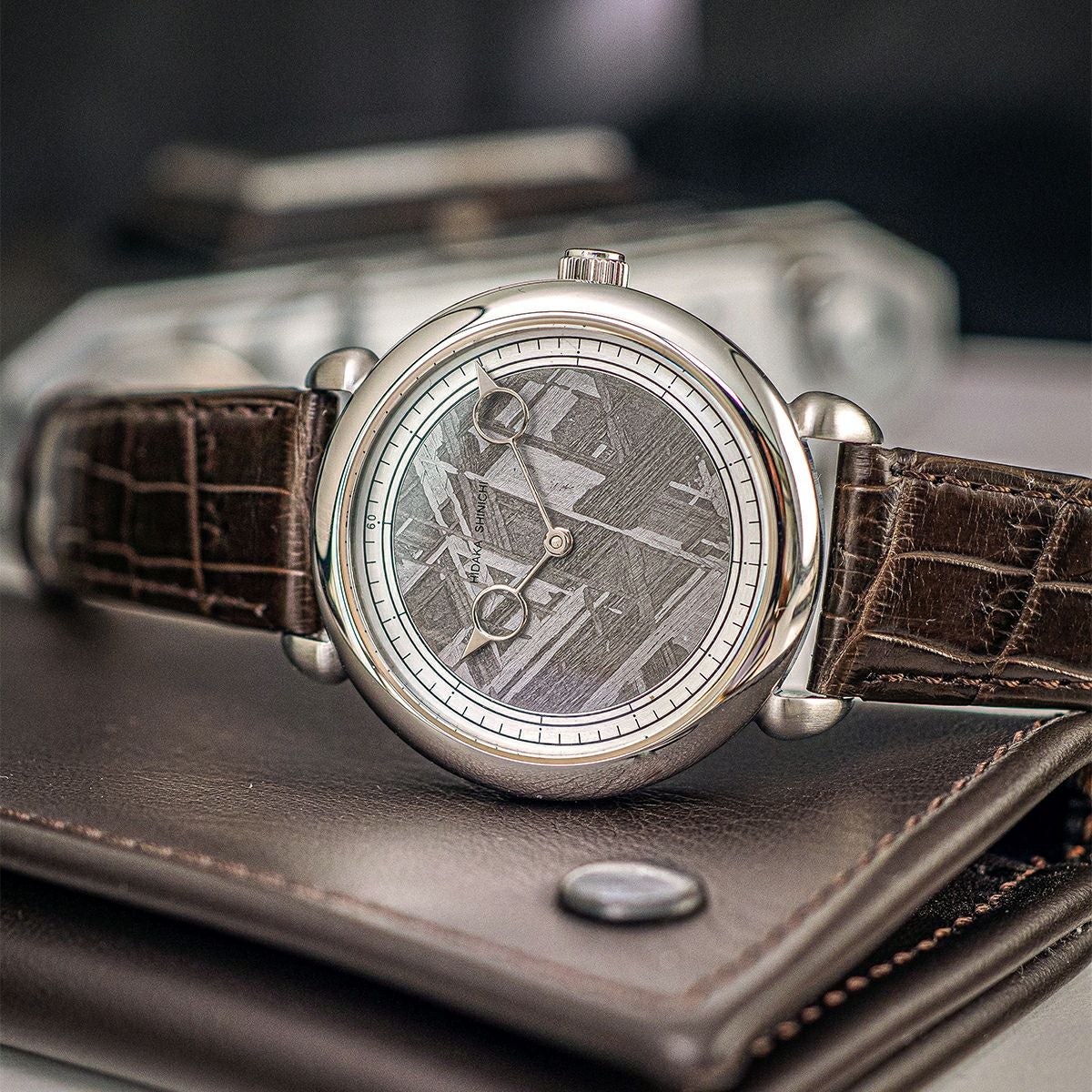 月詠 by 松下庵クロコダイルレザーストラップ メンズ腕時計 | H°M'S