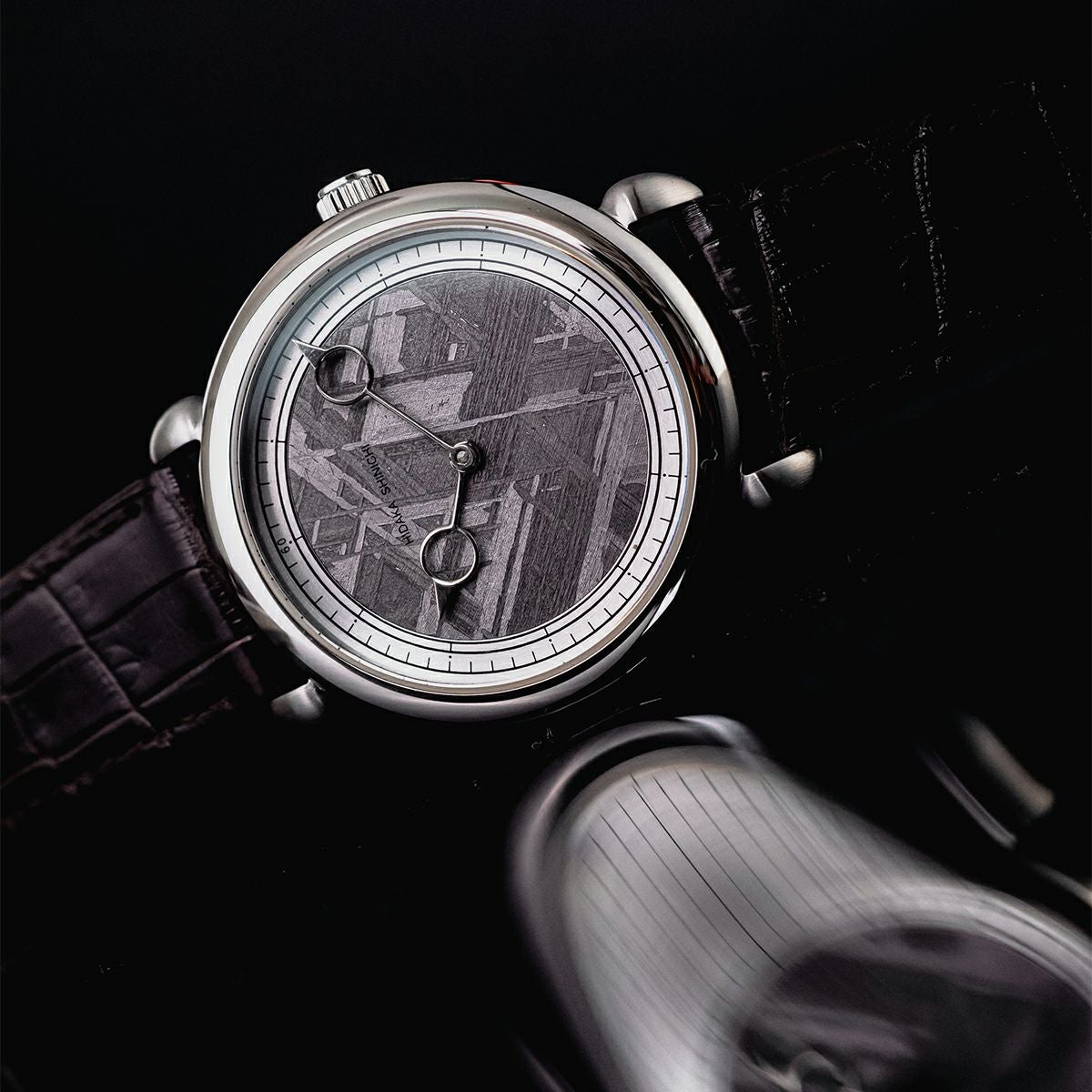 月詠 by 松下庵クロコダイルレザーストラップ メンズ腕時計 | H°M'S