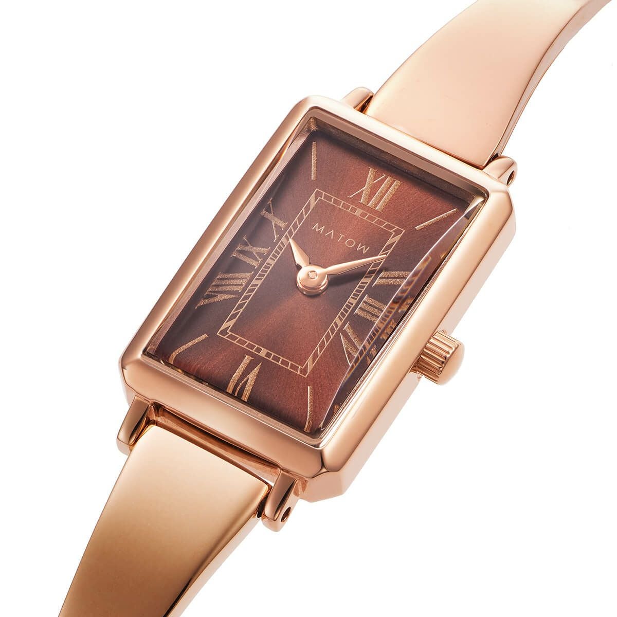 MATOW / マトウ Tsuki 月華 スクエア ローズゴールド アンバー