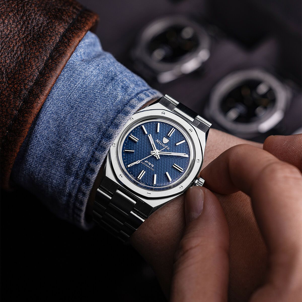 Nivada Grenchen / ニバダ グレンヒェン F77 ブルーダイヤル メンズ