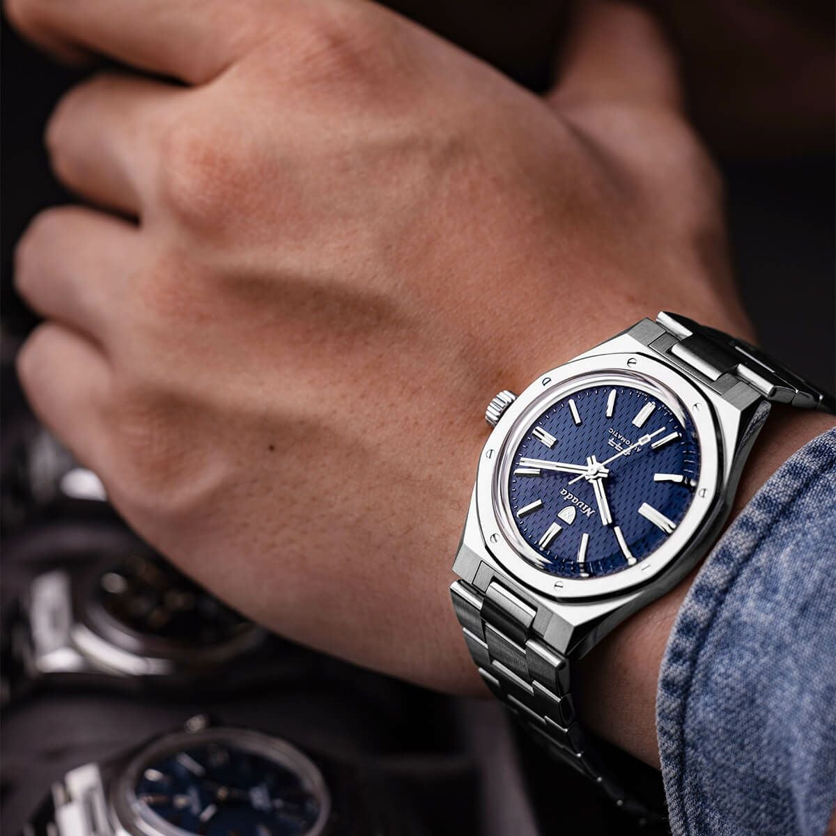 Nivada Grenchen / ニバダ グレンヒェン F77 ブルーダイヤル メンズ