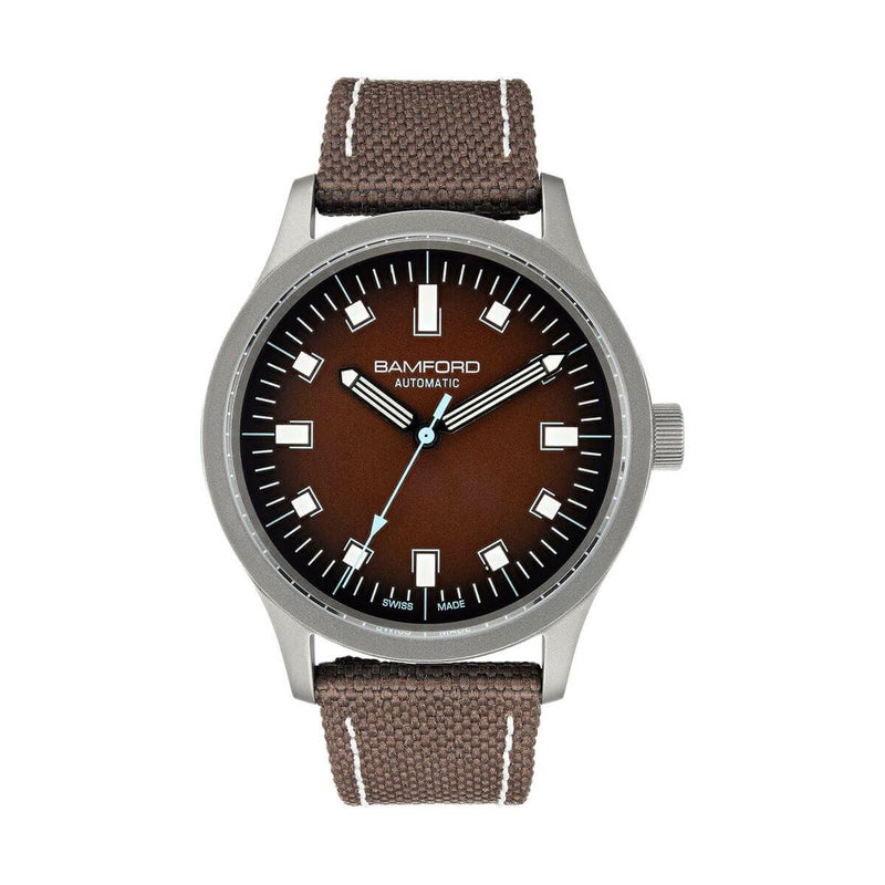 BAMFORD / バンフォード B80 アドベンチャー ブラウン シルバー ナイロン ストラップの公式ECサイト掲載画像