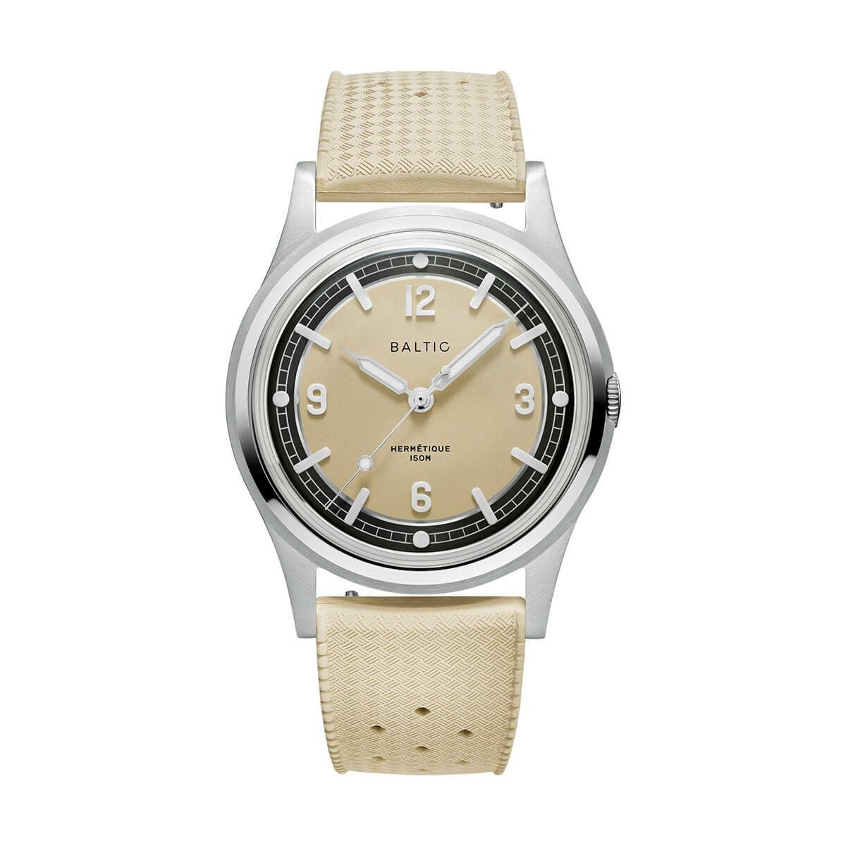 BALTIC WATCHES / バルチック エルメティック ツアラー ベージュ ダイヤルトロピックラバーベルトの公式ECサイト掲載画像