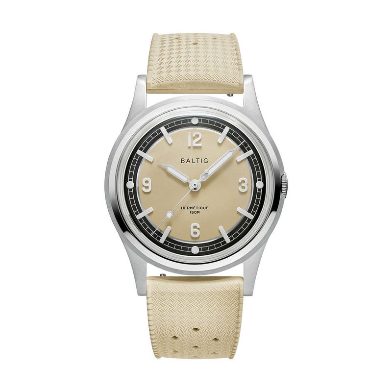 BALTIC WATCHES / バルチック エルメティック ツアラー ベージュ ダイヤルトロピックラバーベルトの公式ECサイト掲載画像