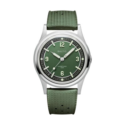 BALTIC WATCHES / バルチック エルメティック ツアラー グリーン ダイヤルトロピックラバーベルトの公式ECサイト掲載画像