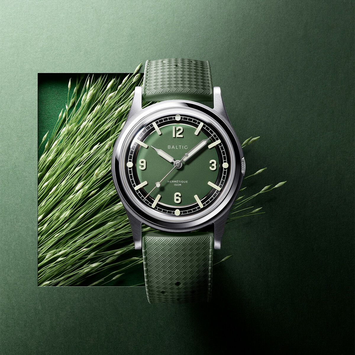 激レア エルムデック 緑 レアデック BALTIC / バルチック エルメティック ツアラー グリーン ダイヤル