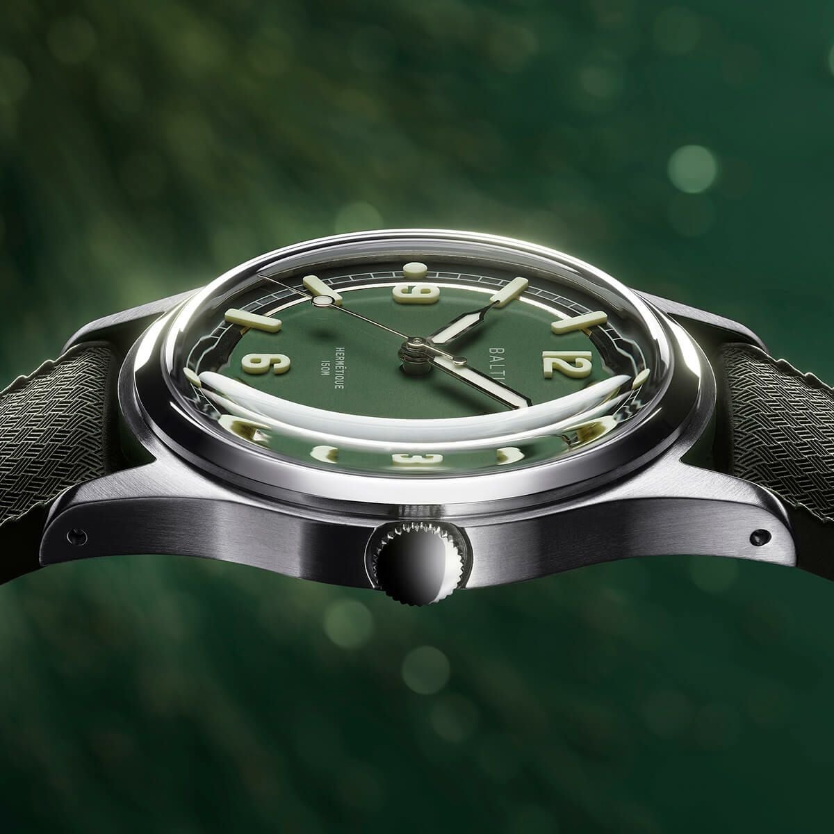 激レア エルムデック 緑 レアデック BALTIC / バルチック エルメティック ツアラー グリーン ダイヤル
