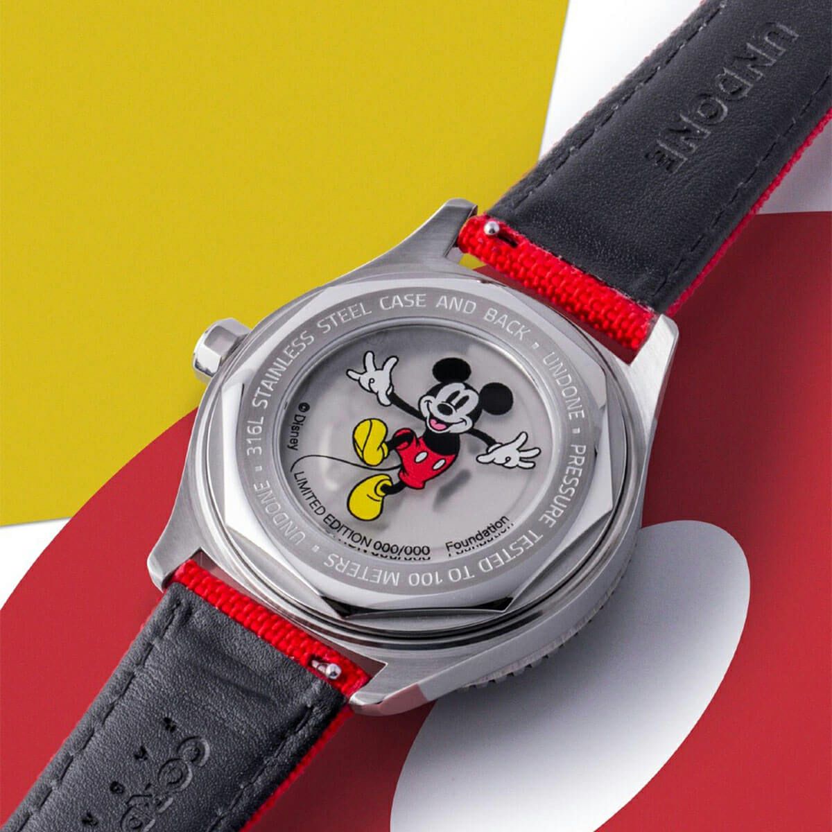 匿名配送/ディズニーストア　ミッキーマウス腕時計 UNDONE / アンダーン × ディズニー コラボレーション ウォッチ