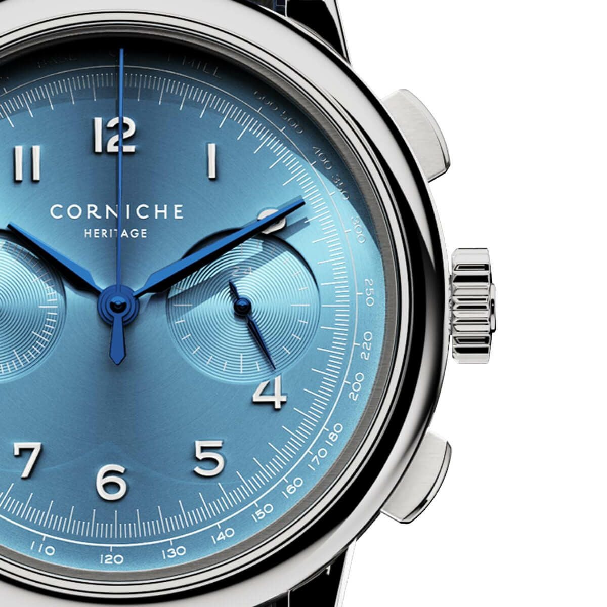 Corniche ヘリテージ　クロノグラフ CRN016A ネイビー 関税/送料込み【corniche】ヘリテージクロノグラフ腕時計 (CORNICHE