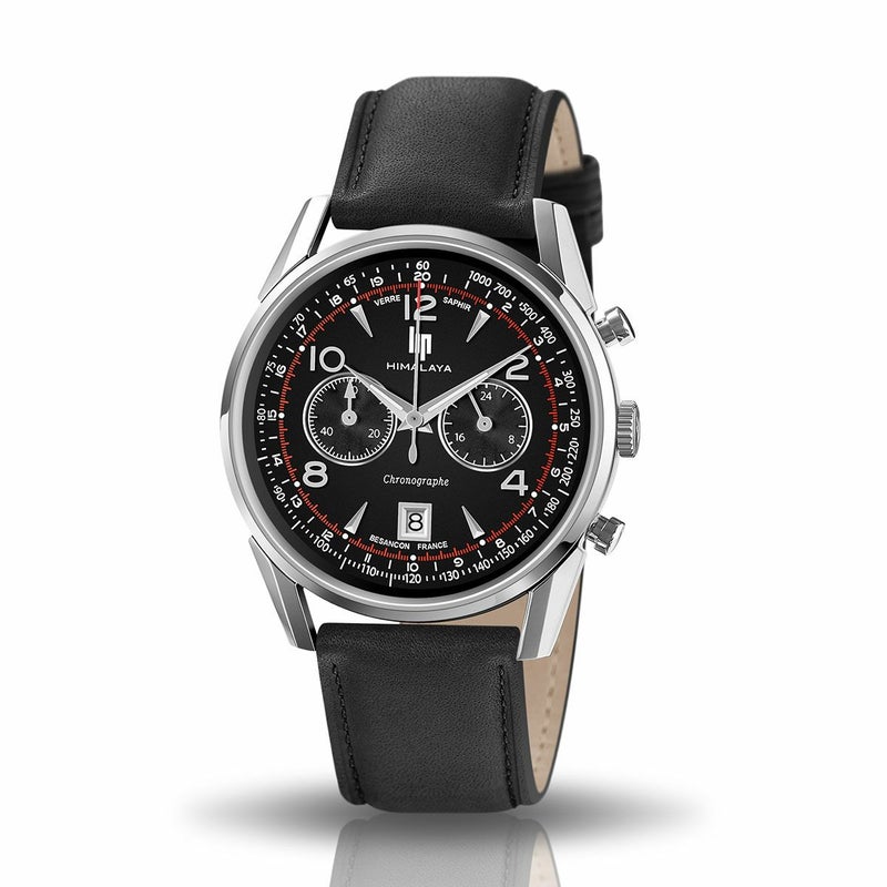 LIP / リップ ヒマラヤ 40MM クロノグラフ ブラック ブラック レザーの公式ECサイト掲載画像