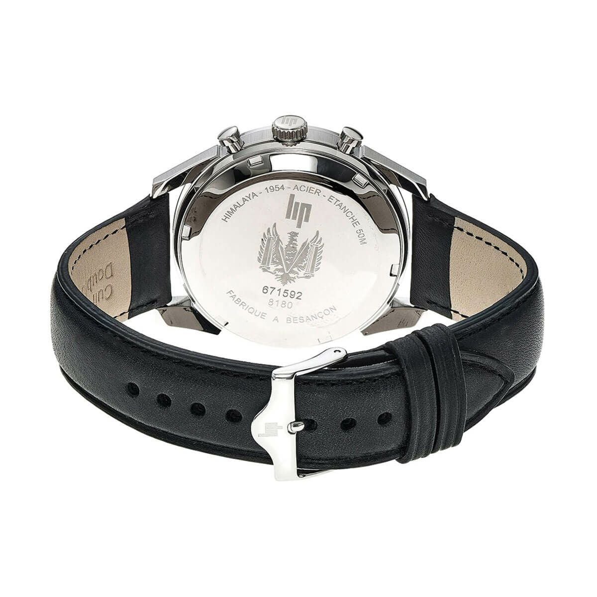 LIP / リップ ヒマラヤ 40MM クロノグラフ ブラック ブラック レザー