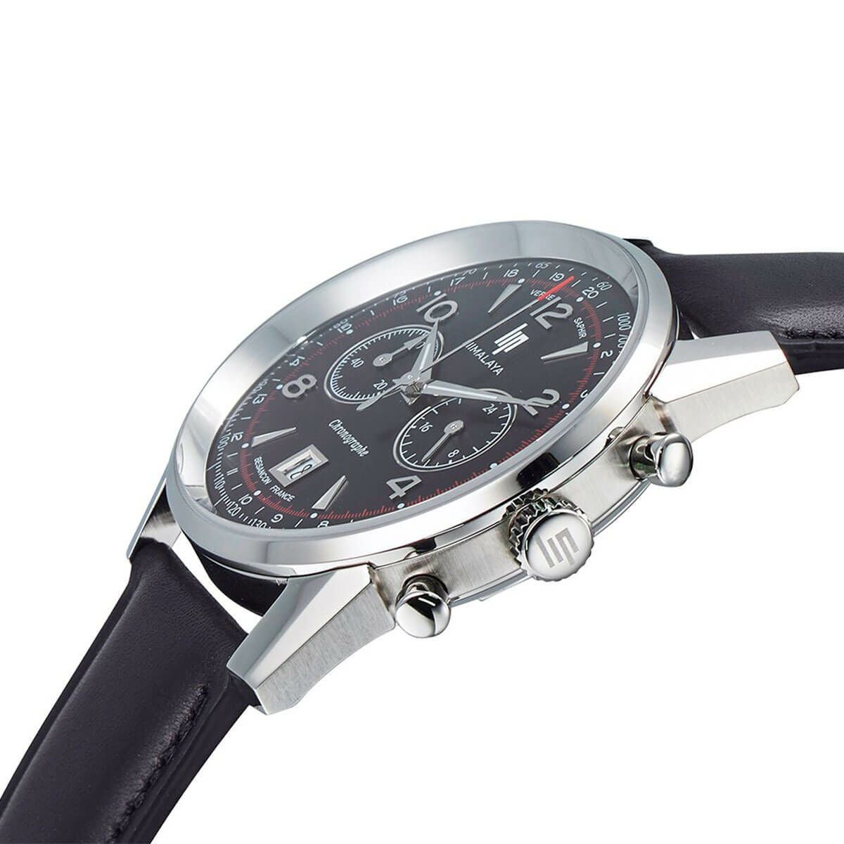LIP / リップ ヒマラヤ 40MM クロノグラフ ブラック ブラック レザー