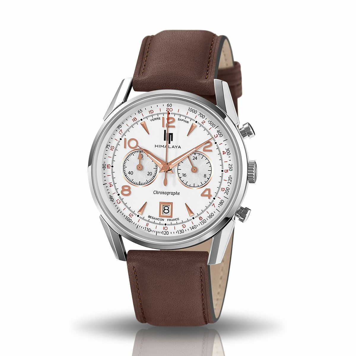 LIP / リップ ヒマラヤ 40MM クロノグラフ シルバー ホワイト ブラウン