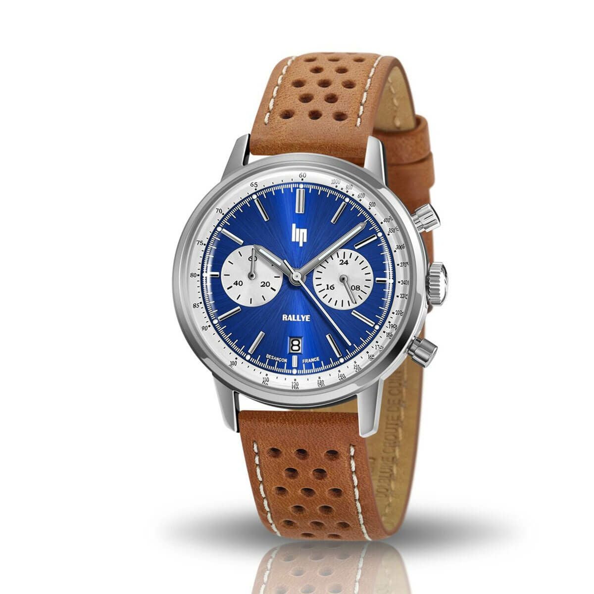 LIP / リップ ラリー 38MM クロノグラフ ブルー ブラウン レザーの公式ECサイト掲載画像