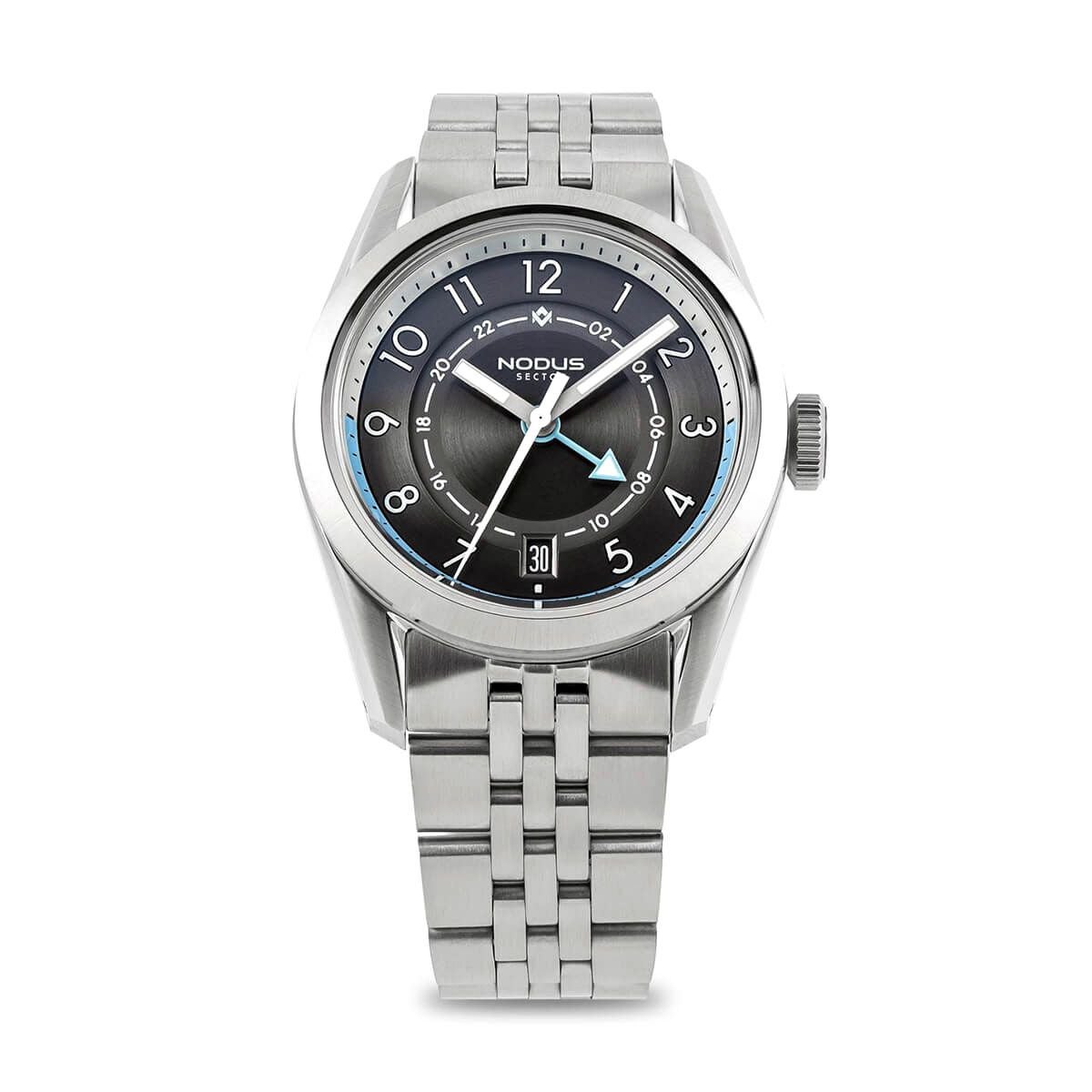 NODUS Watches / ノダス ウォッチ SECTOR GMT - METRO STAINLESS STEEL BRACELETの公式ECサイト掲載画像