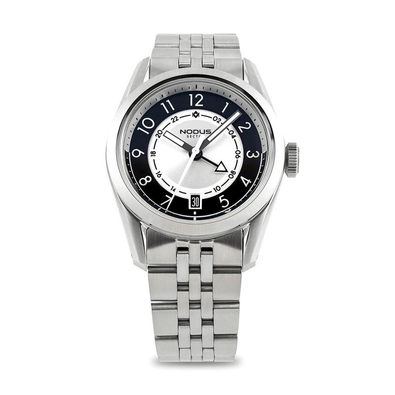 NODUS Watches / ノダス ウォッチ SECTOR GMT - TUXEDO STAINLESS STEEL BRACELETの公式ECサイト掲載画像