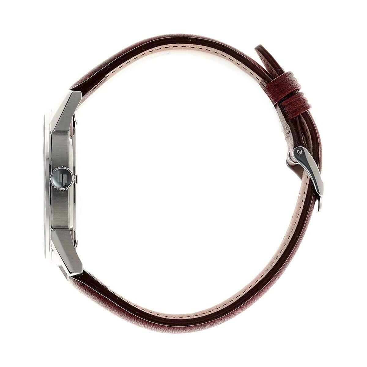 LIP / リップ ヒマラヤ 40MM シルバー ブラウン レザー メンズ腕時計