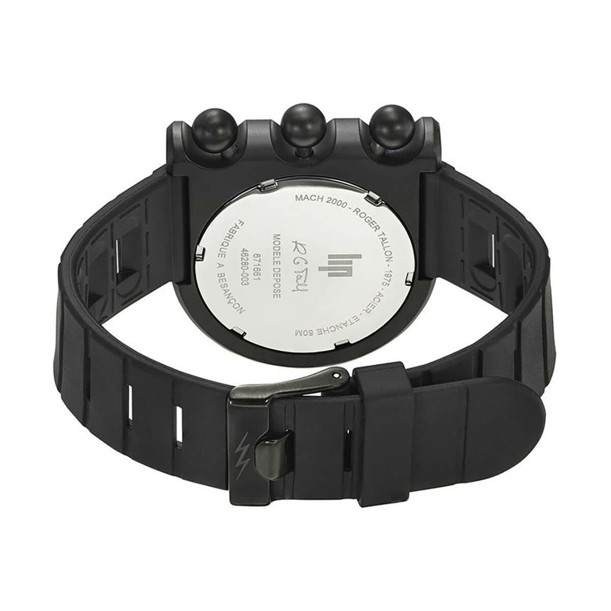 LIP / リップ マッハ 2000 クロノグラフ ブラック ラバーベルト メンズ